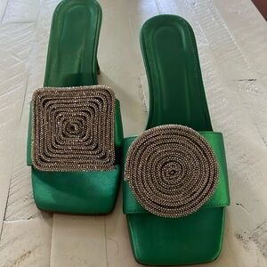 Emerald green sandal